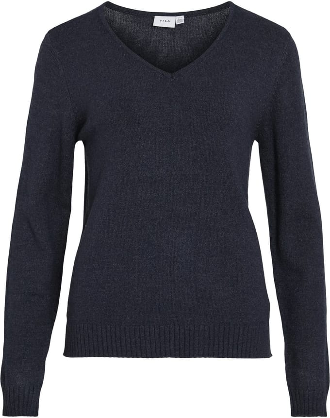 VILA - VIRIL V-NECK L/S KNIT TOP - NOOS - Dames - Gebreide truien