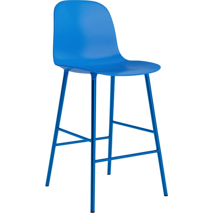 Normann Copenhagen Form Barstoel staal - NormannCopenhagenFormBrightBlue - 65 cm