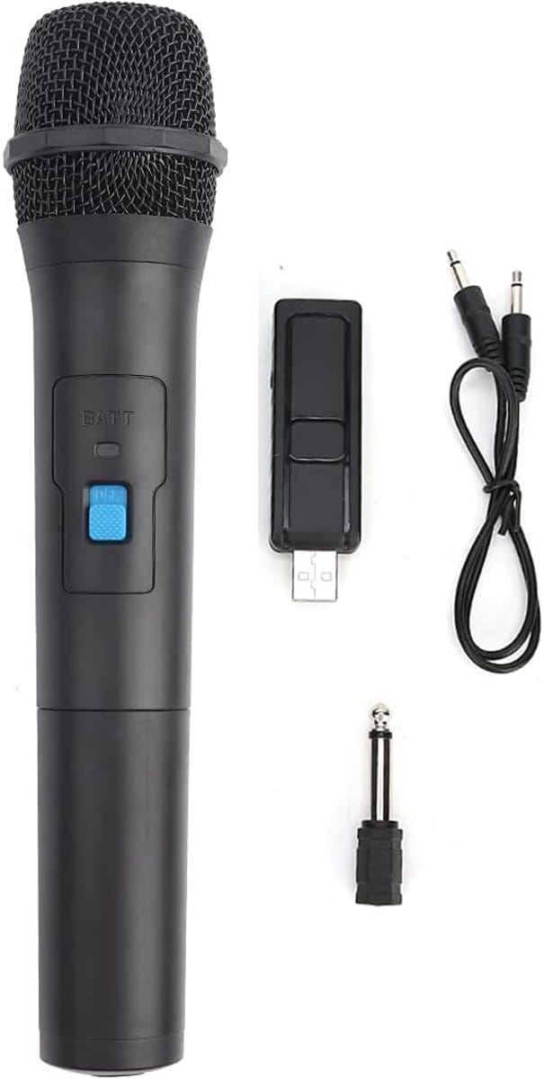 Draadloze VHF Microfoon voor Karaoke en Speech met USB-ontvanger
