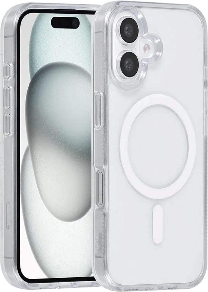 Multimedia & Accessoires Magsafe TPU Back Cover Case Hoesje geschikt voor Apple iPhone 16 – Wit – Zachte Plastic - Siliconen – Harde Plastic – Soft Case – Flexibel