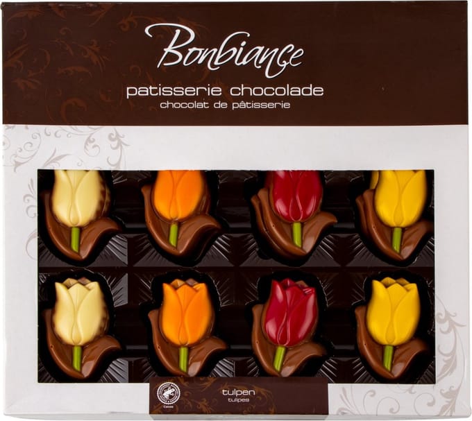 Bonbiance Tulpen melkchocolade - Doos 540 gram
