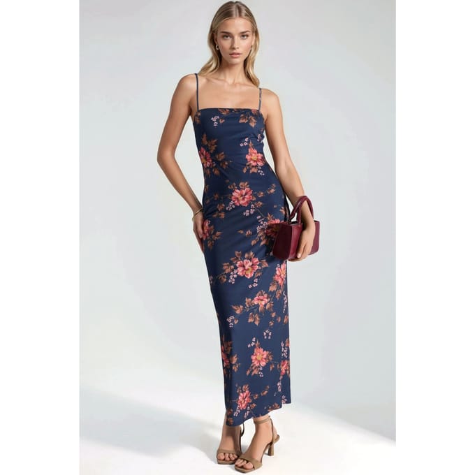Bloemige Maxi-jurk met Split