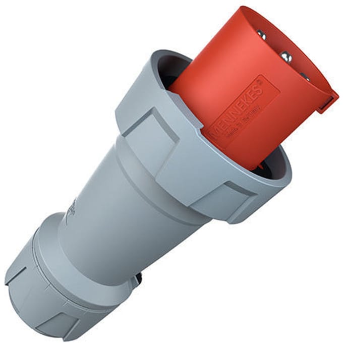 Mennekes CEE stekker 125A 5P 6H 400V PowerTOP Plus schroefaansluit. - Rood