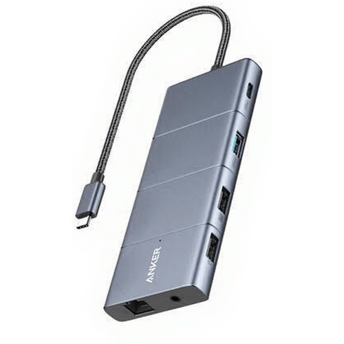Anker A83880A1 interfacehub USB Type-C 10000 Mbit/s grijs