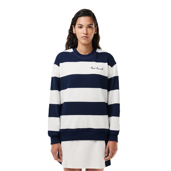 Lacoste Dames/Dames French Made Organic Katoenen Oversized Sweatshirt (Crème)
