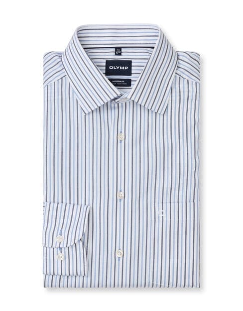 OLYMP Luxor Overhemd, Modern Fit, New Kent, Bleu
