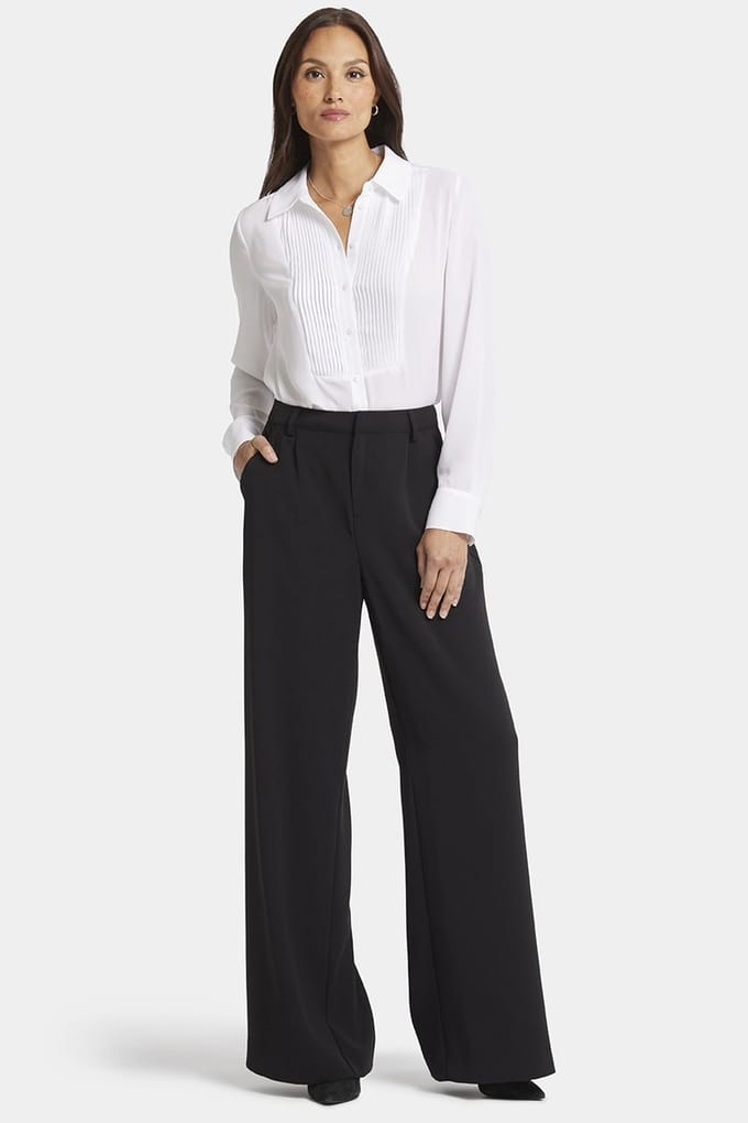 Brede Pantalon Zwart | Zwart