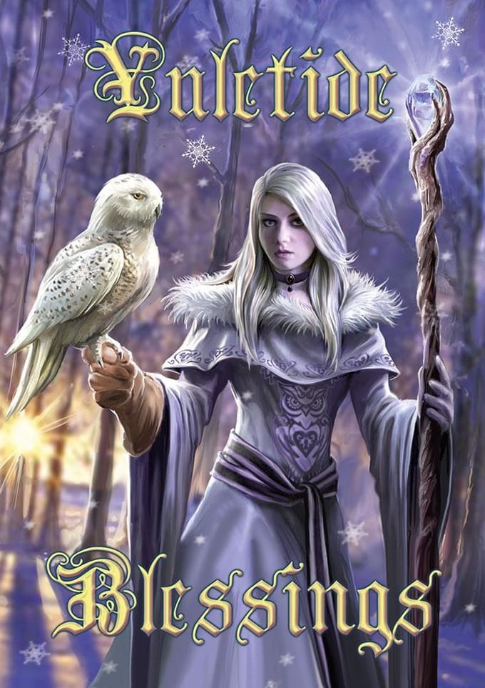 Anne Stokes Kerstkaart Winter Owl
