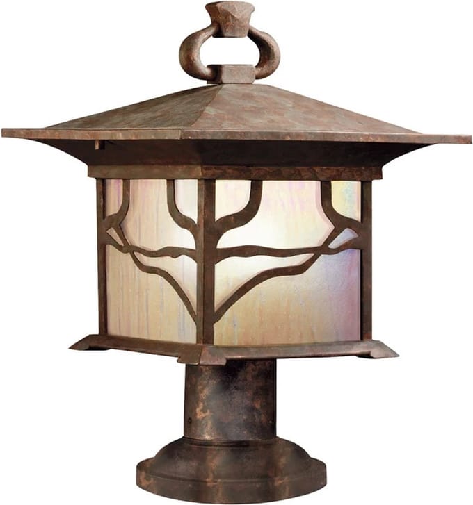 Kichler Mini LED Tuin Pilaar Morris | 1X E27 Max 60W | IP44 (Outdoor) | Distressed Copper