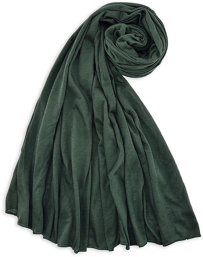 JB Collection - Hoofddoeken - hoofddoek polyester jersey uni donkergroen - donkergroen
