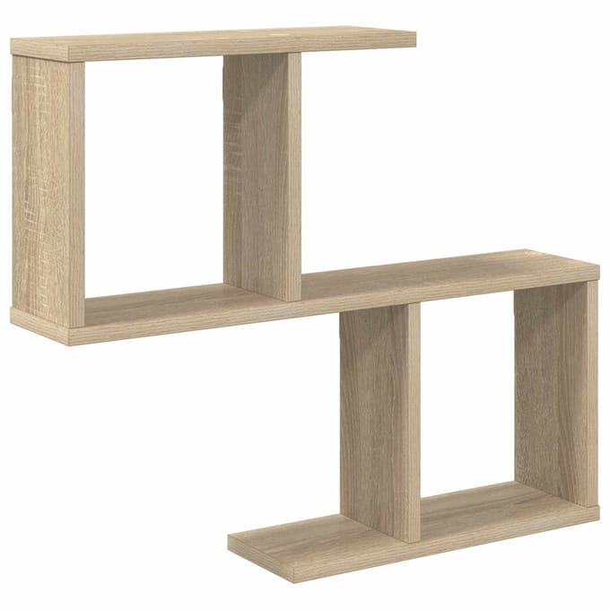 vidaXL - Wandplank - Sonoma - Eiken - 60 - x - 12 - x - 50,5 - cm - Bewerkt - hout