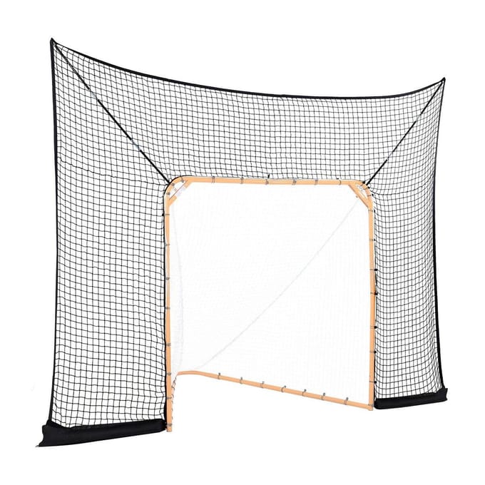12x9 ft Hockey Lacrosse Doel Backstop met Uitgebreide Dekking Trainingsnet