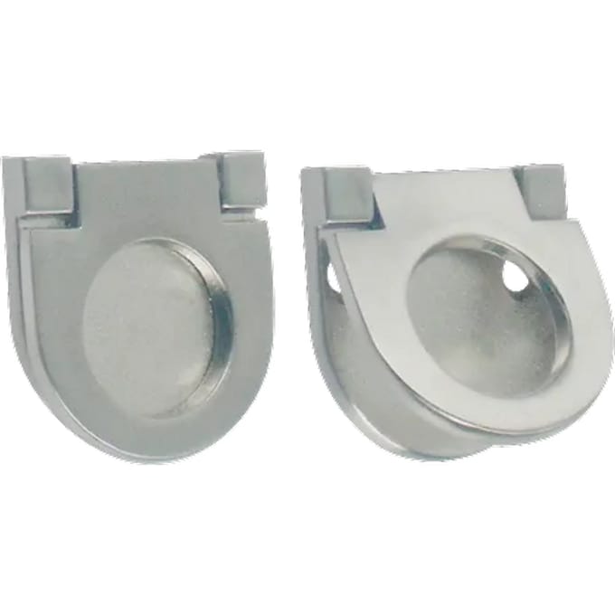Bertomani Meubelknop - Zamak Vernikkeld Geborsteld - Diam. 24mm - 2 Stuks