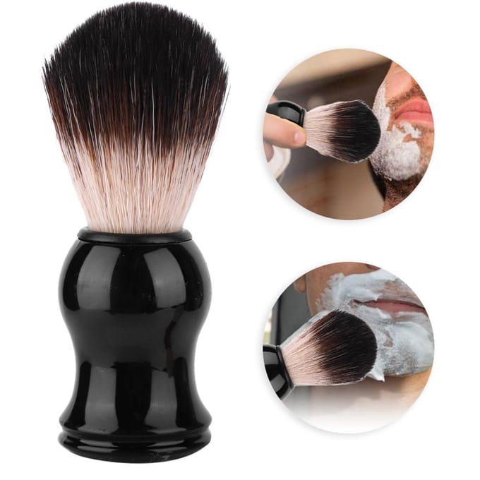 Draagbare Heren Zachte Borstel Haar Delicate Handgreep Baard Scheerkwast Kapsalon Gereedschap #03 gray