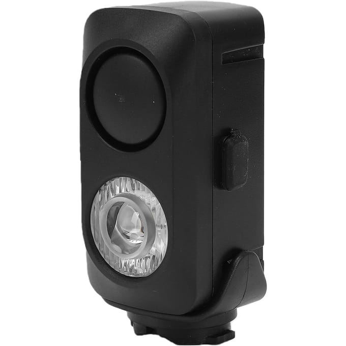 Lumière de Vélo Étanche Libération Rapide Rechargeable LED Super Lumineuse Support Guidon avec Klaxon 120dB Télécommande Filaire black
