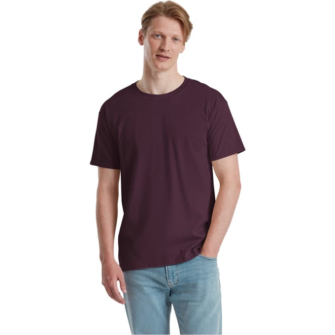 Fruit Of The Loom Mens Ringgesponnen Premium Tshirt (Donkere Pruim)