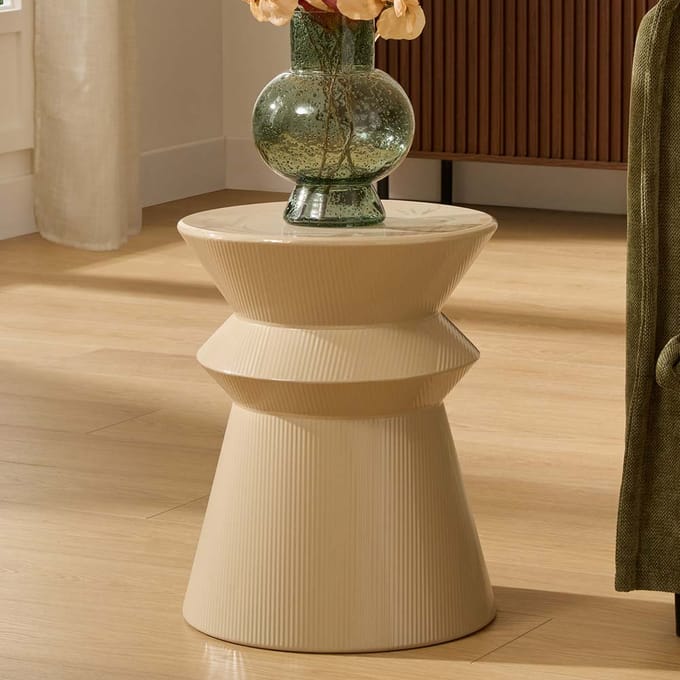 Eazy Living Totem Bijzettafel Ø 35,5 cm Mahault Beige