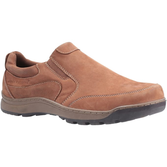 Hush Puppies Jasper Leren Heren Tan Nubuck Loafers