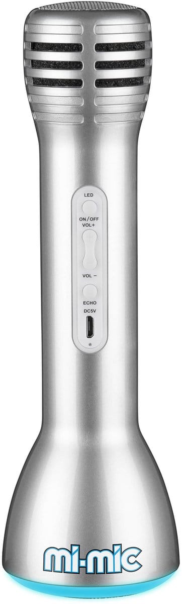 Mi-Mic Mini Bluetooth Karaoke Microfoon zilver