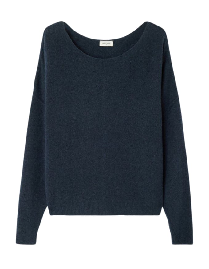 American Vintage Damsville Pullovers Donkerblauw Dam225h26