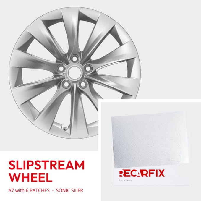 Tesla Model S - Velgschade patch Slipstream Wheel Sonic Silver
