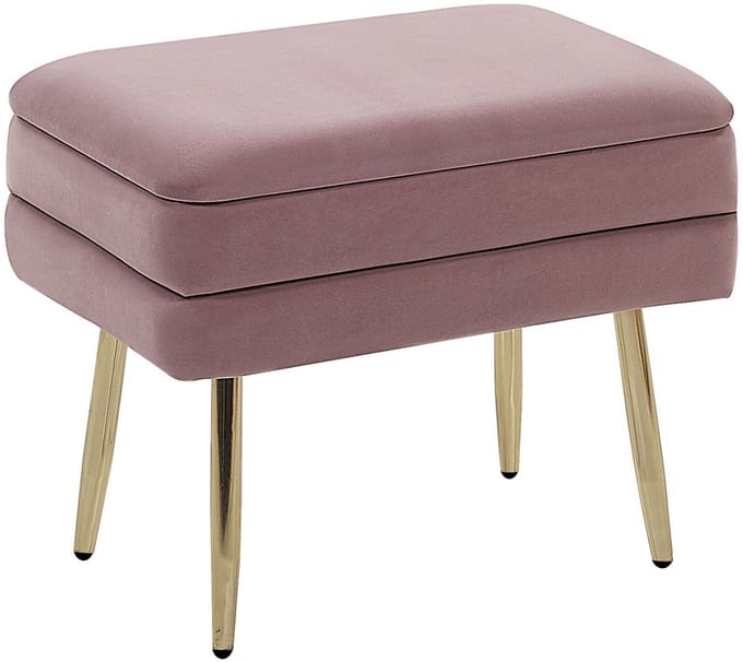 ODESSA - Hocker - Roze - Fluweel