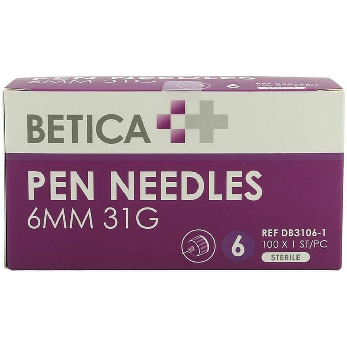 Betica Pennaalden 6 Mm 31G 100 Stuks | Insulinepen