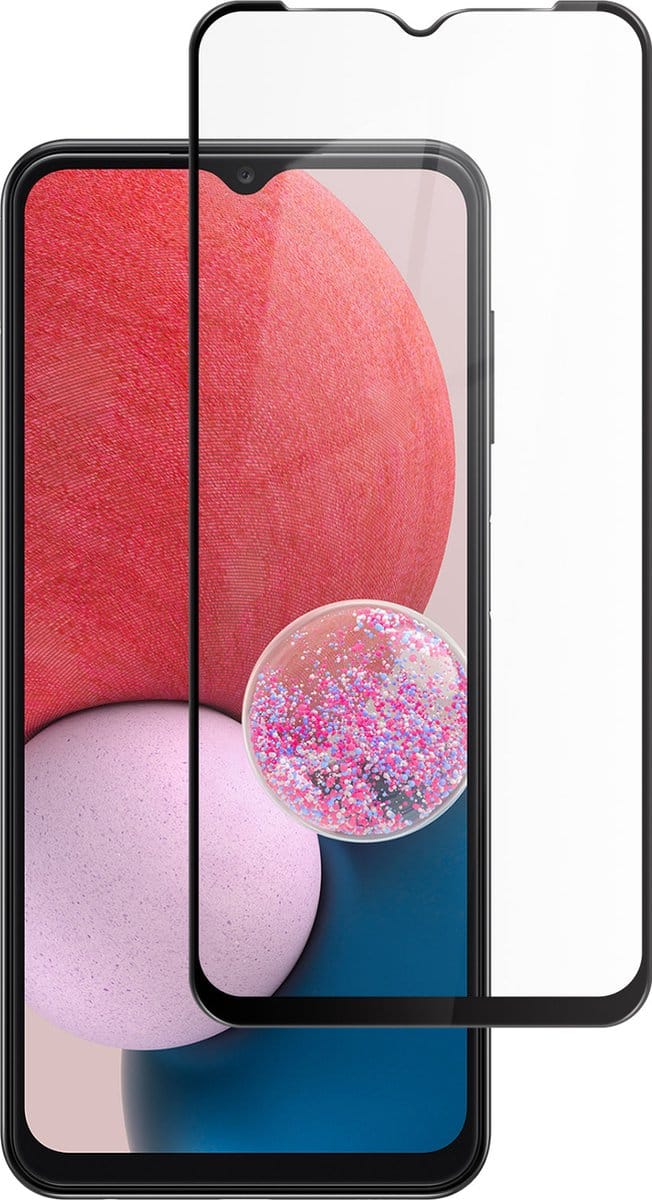 Akashi, Tempered Glass Screenprotector Geschikt voor Samsung Galaxy A13 4G, Zwart