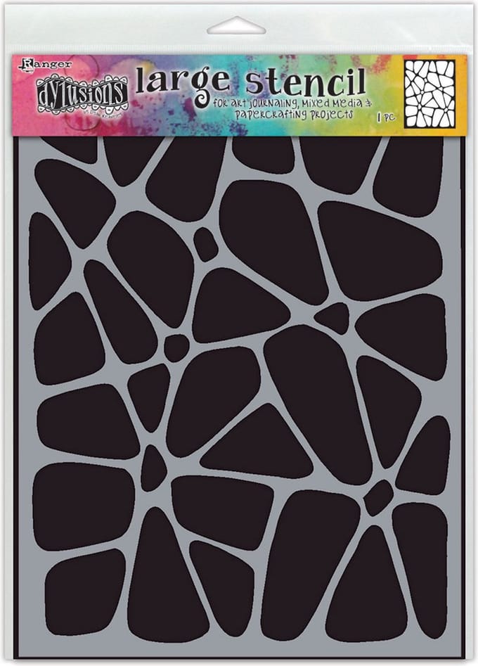 Dylusions stencil large - Crazy paving