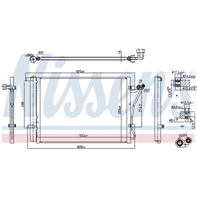 Condensator, airconditioning NISSENS 941144