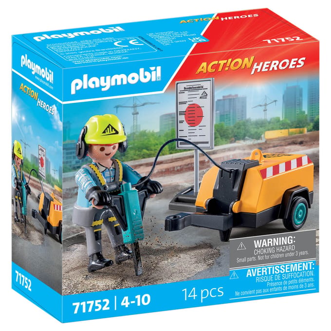Simulator games voor arbeiders met een pneumatische hamer Playmobil