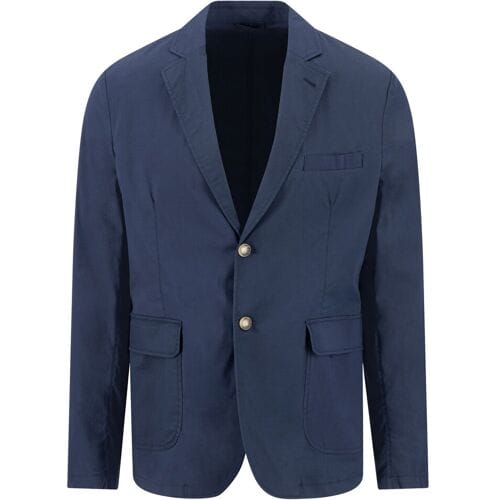 Fynch-Hatton Blazer Solid Color Travel Lightweight Dark Navy / male