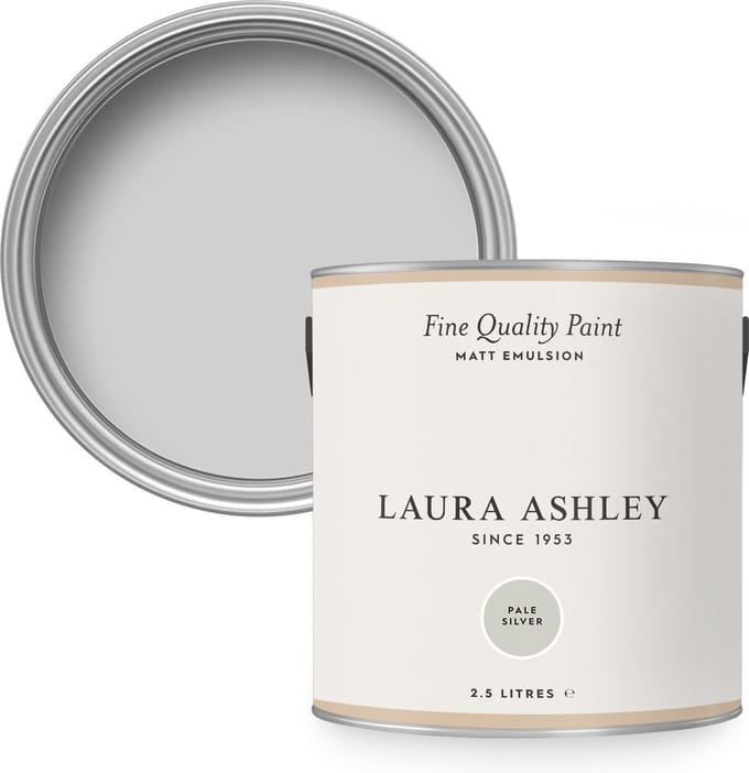 Laura Ashley Pale Silver Muurverf - 2,5 Liter - Grijs - Mat