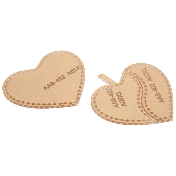 Acryl Sleutelhanger Patroon DIY Hartvormig Hanger Handgemaakt Leerwaren Sjabloon beige