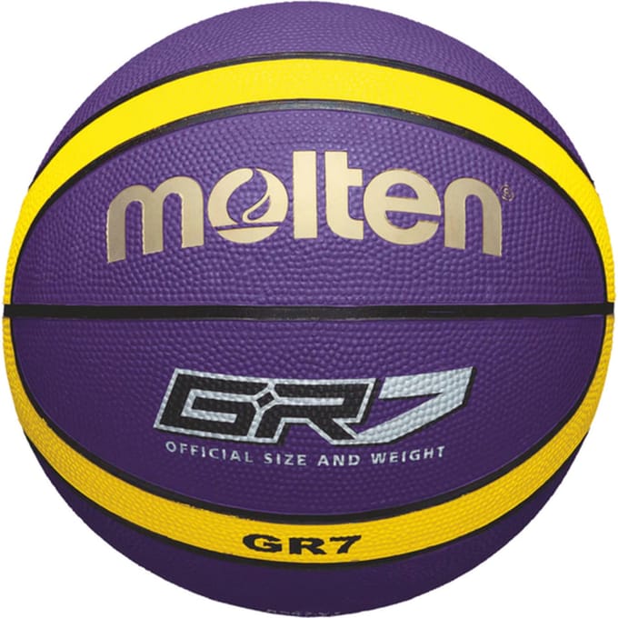 Molten Basketbal paars-geel BGR7-VY Maat 7