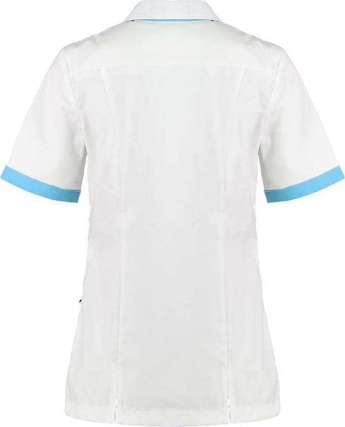 Haen Fijke Zorgjas - Maat S - Wit / Turquoise