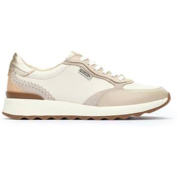Pikolinos damessneakers van beige leer met vetersluiting - Arrecife