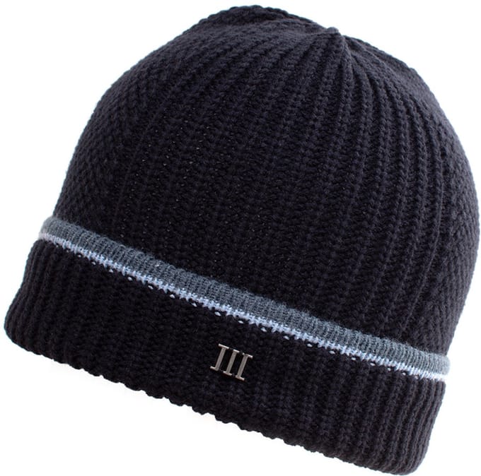 TRESANTI | FULSI | Gebreide muts met gekleurde boord | Navy