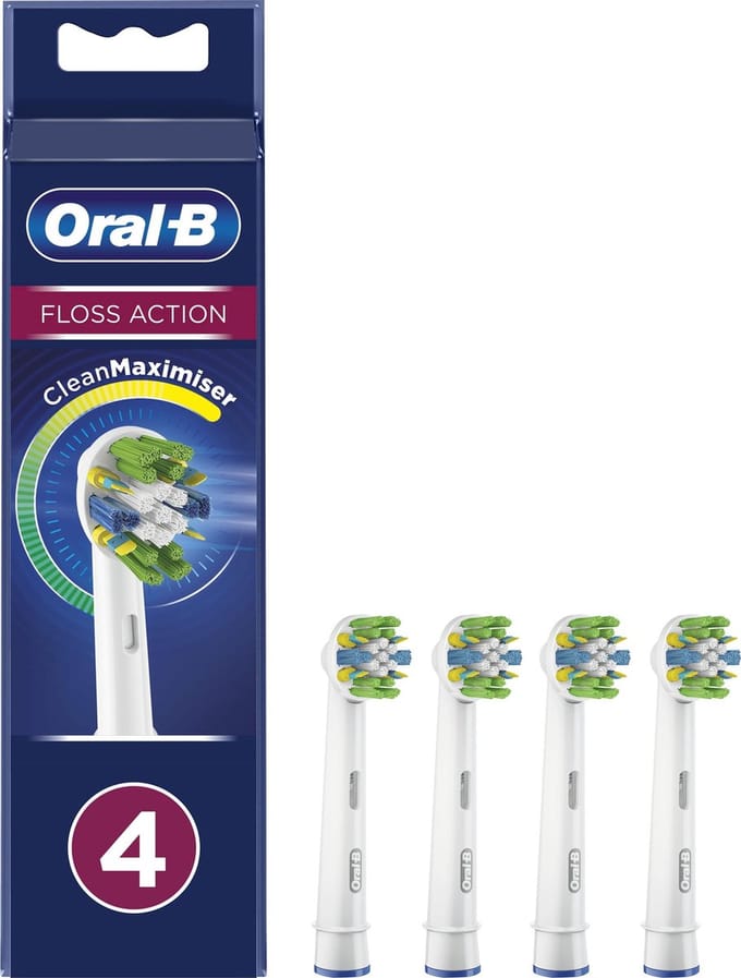 Oral-B FlossAction - Met CleanMaximiser-technologie - Opzetborstels - 4 Stuks