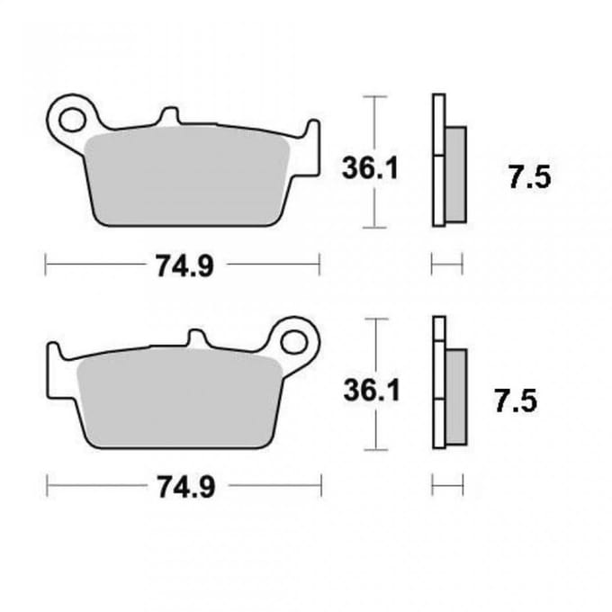 Plaquette de frein Vesrah pour Scooter Honda 90 Srx Shadow 1998 AV Neuf