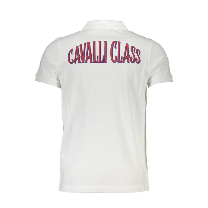 Cavalli Class Bianco Katoenen Heren Polo
