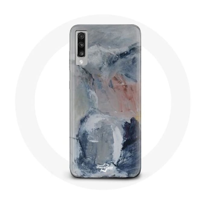 Samsung Galaxy A70 hoesje Grijze abstracte textuurachtergrond grijs