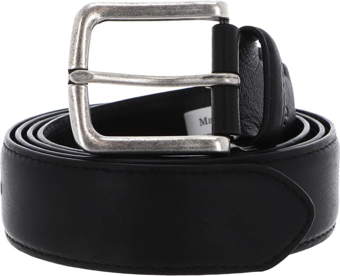 Marc O'Polo Leren Riem Florian Belt Gents W85 Black Zwart