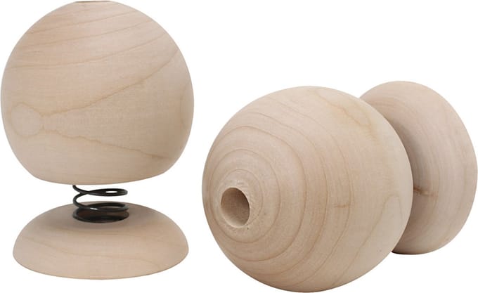 Houten stuiterfiguur, H: 75 mm, d 50 mm, 12 stuk/ 1 doos