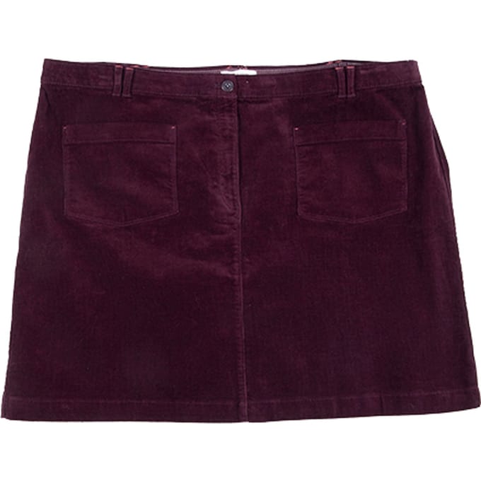 White Stuff Melody  Cord Skirt Dark Plum Größe: 24 | Miniröcke Outlet | Damen | Magenta