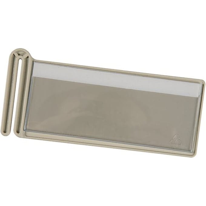 Eichner etiketteerclip, voor wand-sorter, lichtgrijs, B 129 x H 57 mm, 1 stuk