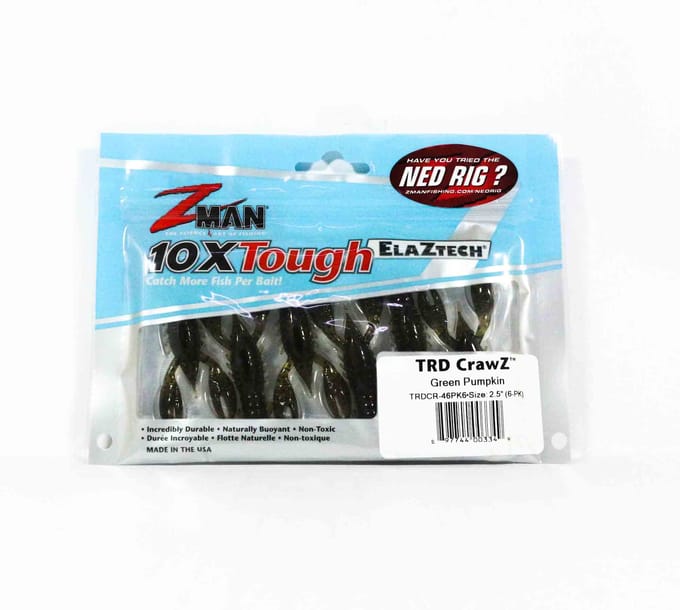 Leurre souple Zman TRD Crawz 2,5 pouces 6/paquet citrouille verte (3349)