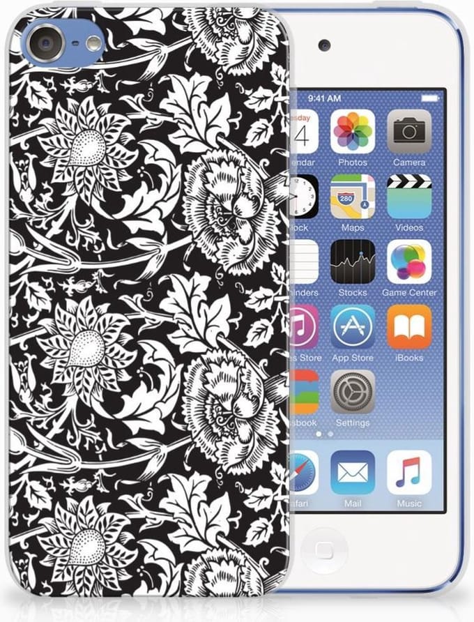 Apple iPod Touch 5 | 6 TPU Case Black Flowers