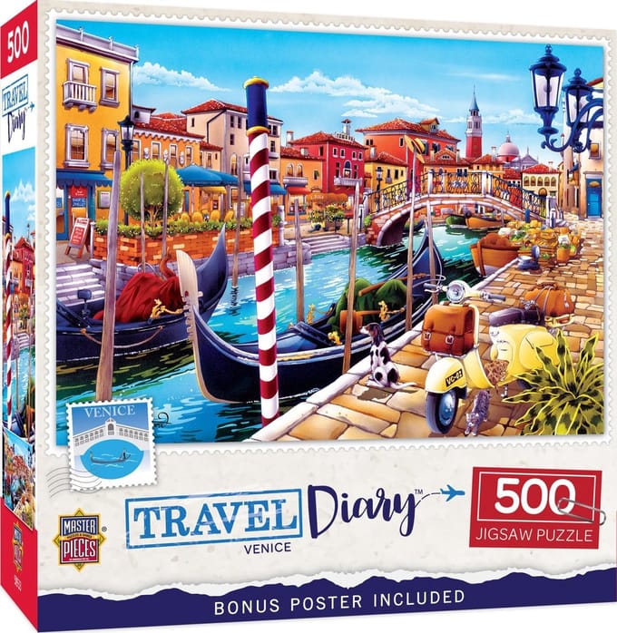 Legpuzzel 550 stukjes - Stadspuzzel Venetië - Ontspanning thuis - Gedetailleerd stadsgezicht - 45x61 cm
