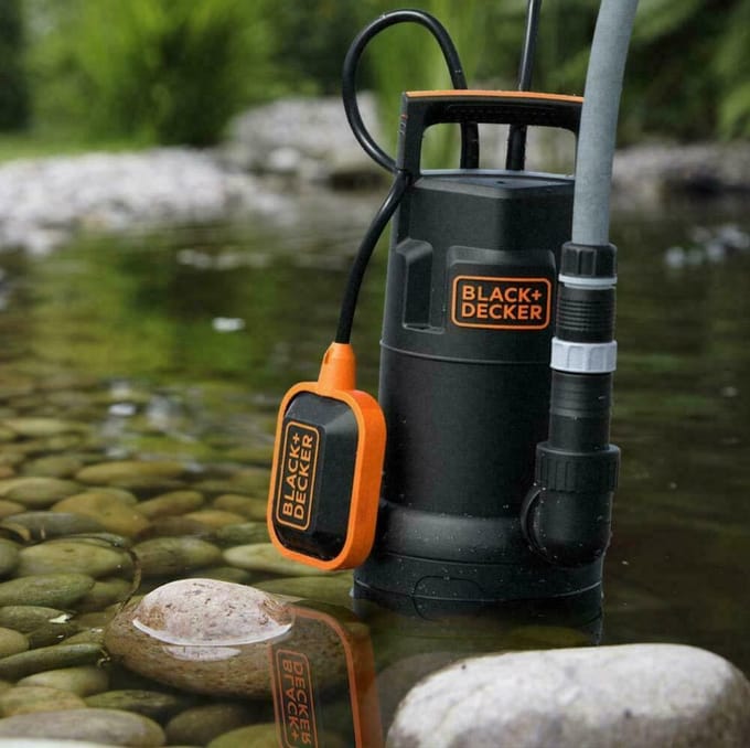 Black+Decker BXUP250PCE Dompelpomp voor grijs water (250 W, Max. debiet 6.000 l/u, Max. opvoerhoogte 6 m)